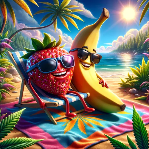 Strawberry Banana Strain Logo