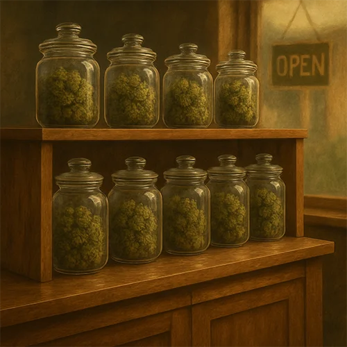 Weed Shop Dispensary Counter