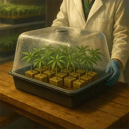What are cannabis clones – explanation of young rooted plants ready for cultivation